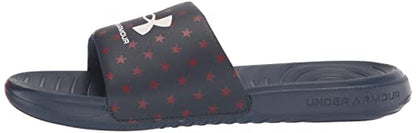 Under Armour Men's Ansa Graphic Slide Sandal, Academy Blue (403)/White, 12