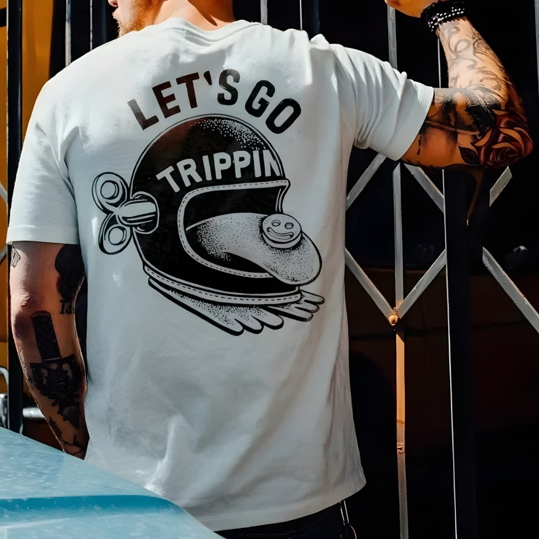 Style and Fashion Graphic Cotton T-shirt For Biker