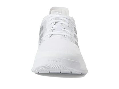 adidas Women's Crazyflight Volleyball Shoe, White/Silver Metallic/Grey, 10