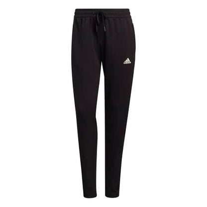 adidas Women's Aeroready Sereno Slim Tapered-Cut 3-Stripes Pants, Black/White, Medium