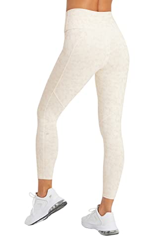 Fabletics Women's Define PowerHold® High-Waisted 7/8 Legging, Maximum Compression, Flattering, M, Soft White Camo