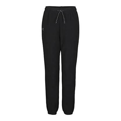 Under Armour Boys' Fleece Joggers, Adjustable Drawstring & Cuffed Ankles, Carbon Black, 6