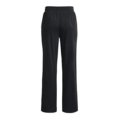 Under Armour Women's Standard Rival Fleece Straight Leg Pant, (001) Black / / White, Large