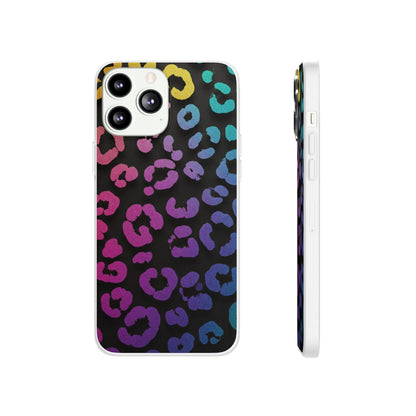 Vibrant Leopard Print Flexi Phone Case