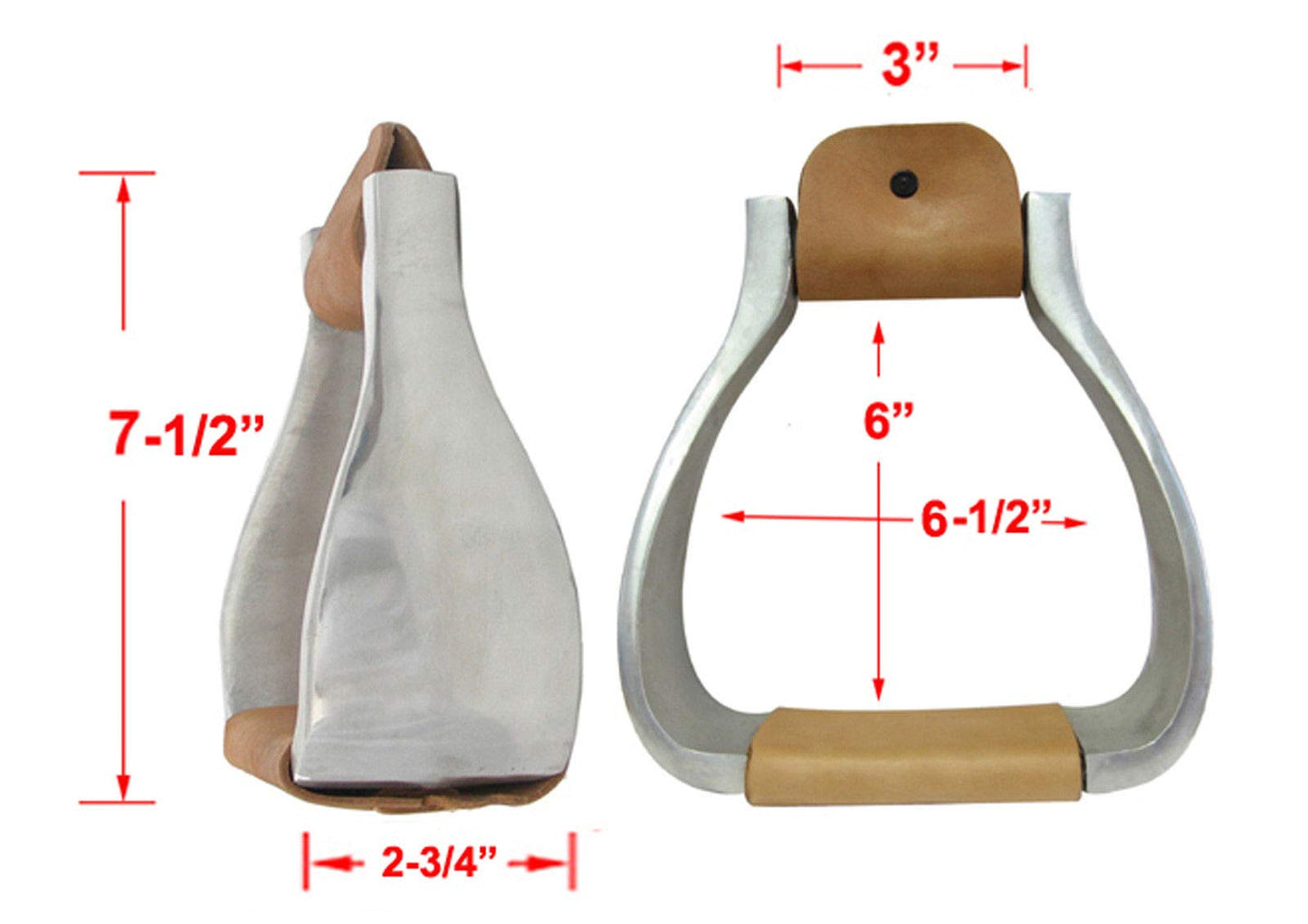 AJ Tack Engraved Aluminum Wide Bell Stirrups