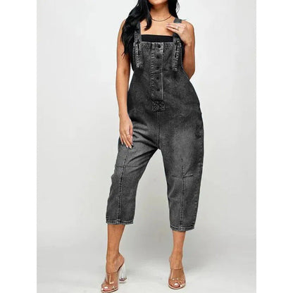 Women’s Casual Denim Suspender Overalls