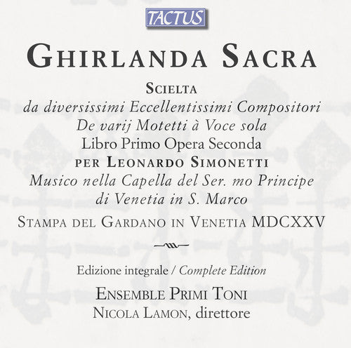 Monteverdi / Ensemble Primi Toni - Ghirlanda Sacra [Digipak]