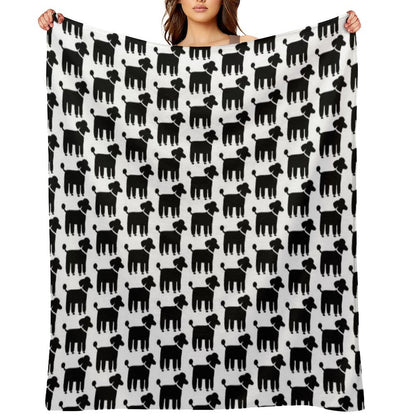 Black Poodle(s) Throw Blanket