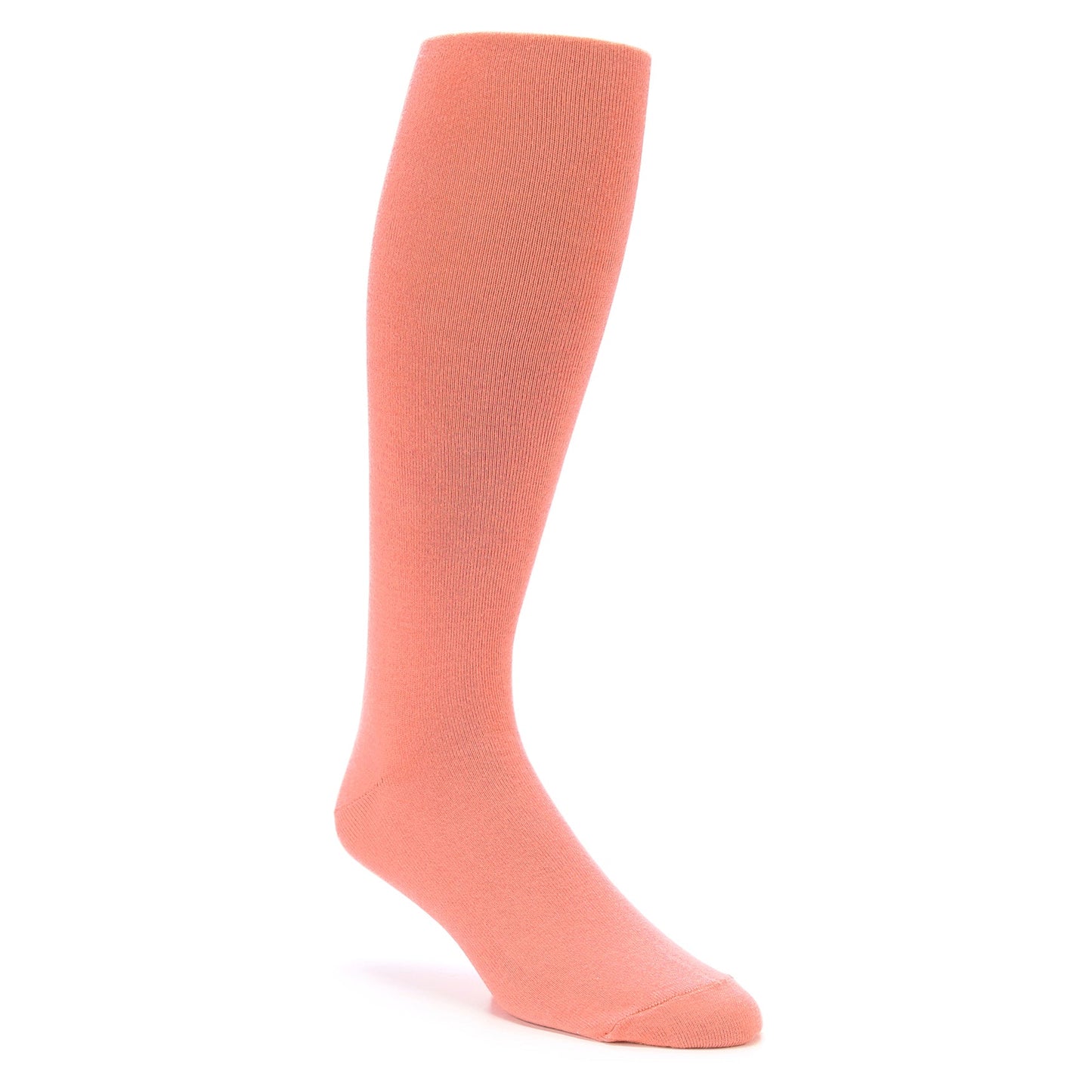 Coral Solid Color Socks - Men's Over-the-Calf Socks