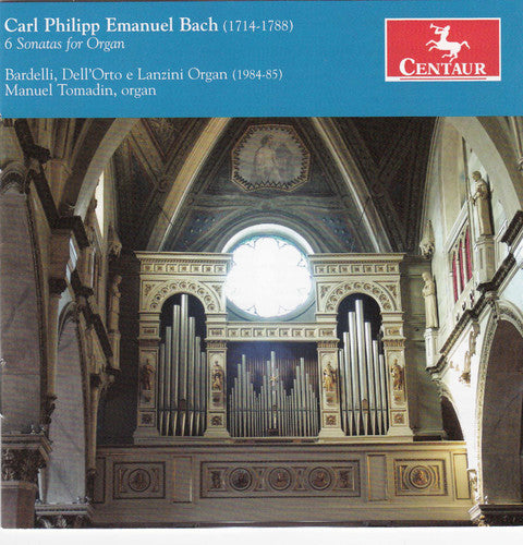 Bach,c.p.e. / Tomadin,manuel - Carl Phillip Emanuel Bach: 6 Sonatas For Organ - Music CD