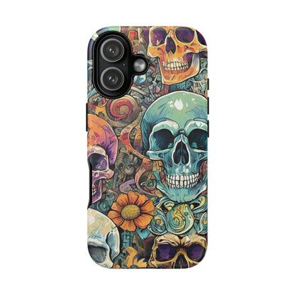 Artistic Skull Collage Tough Phone Case