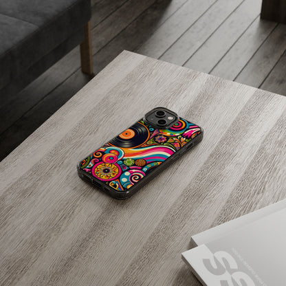 Colorful Vinyl Record Clear Phone Case