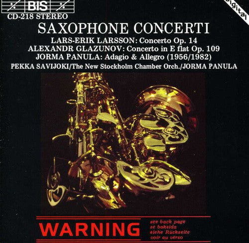 Pekka Savijoki - Concerto for Saxophone & Strings [CD]