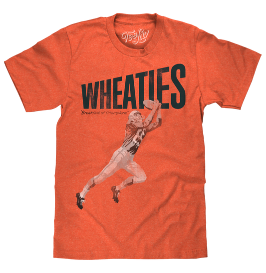 Wheaties Breakfast of Champions Football Player T-Shirt - Orange