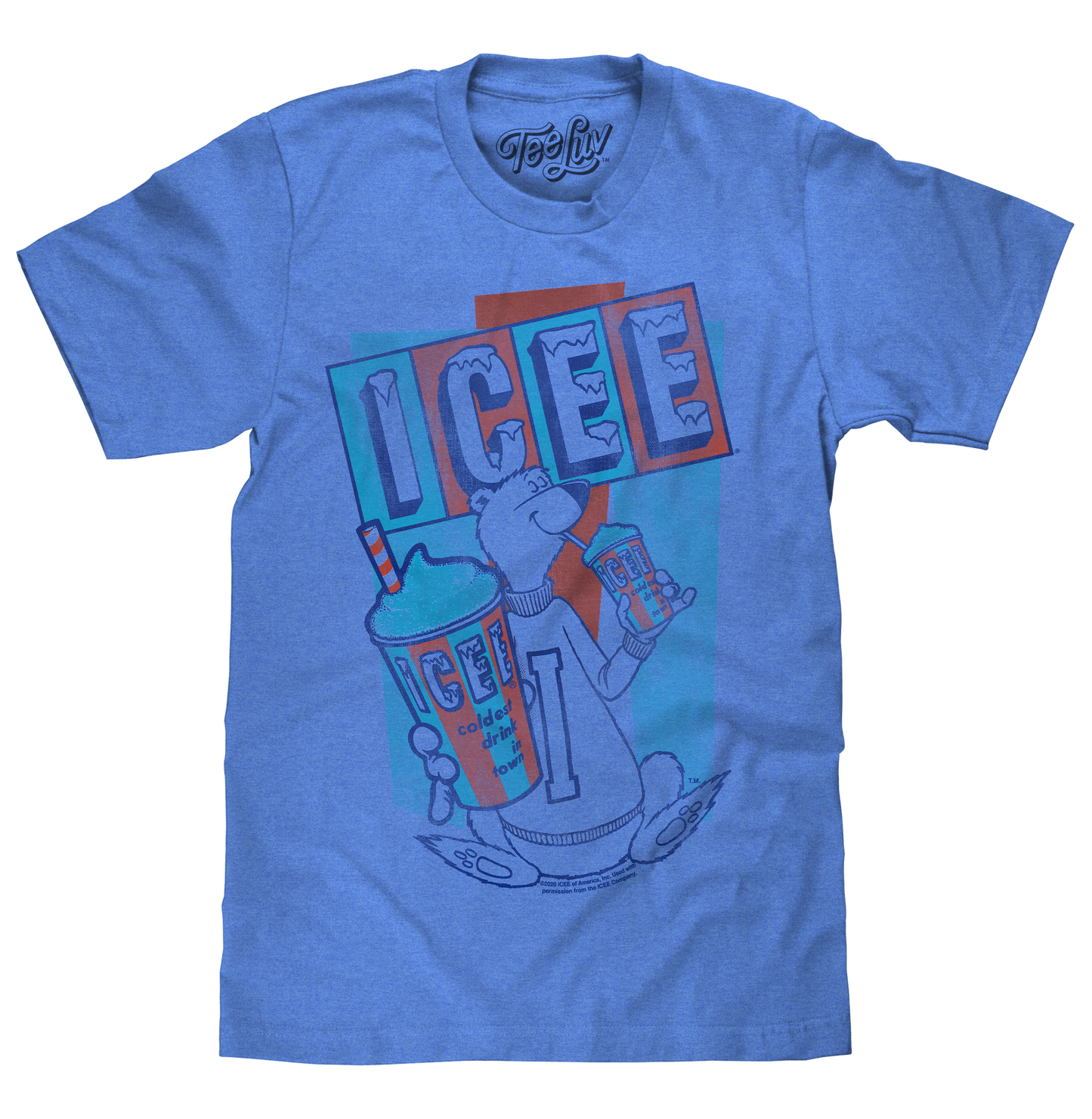 ICEE Polar Bear Logo T-Shirt - Blue