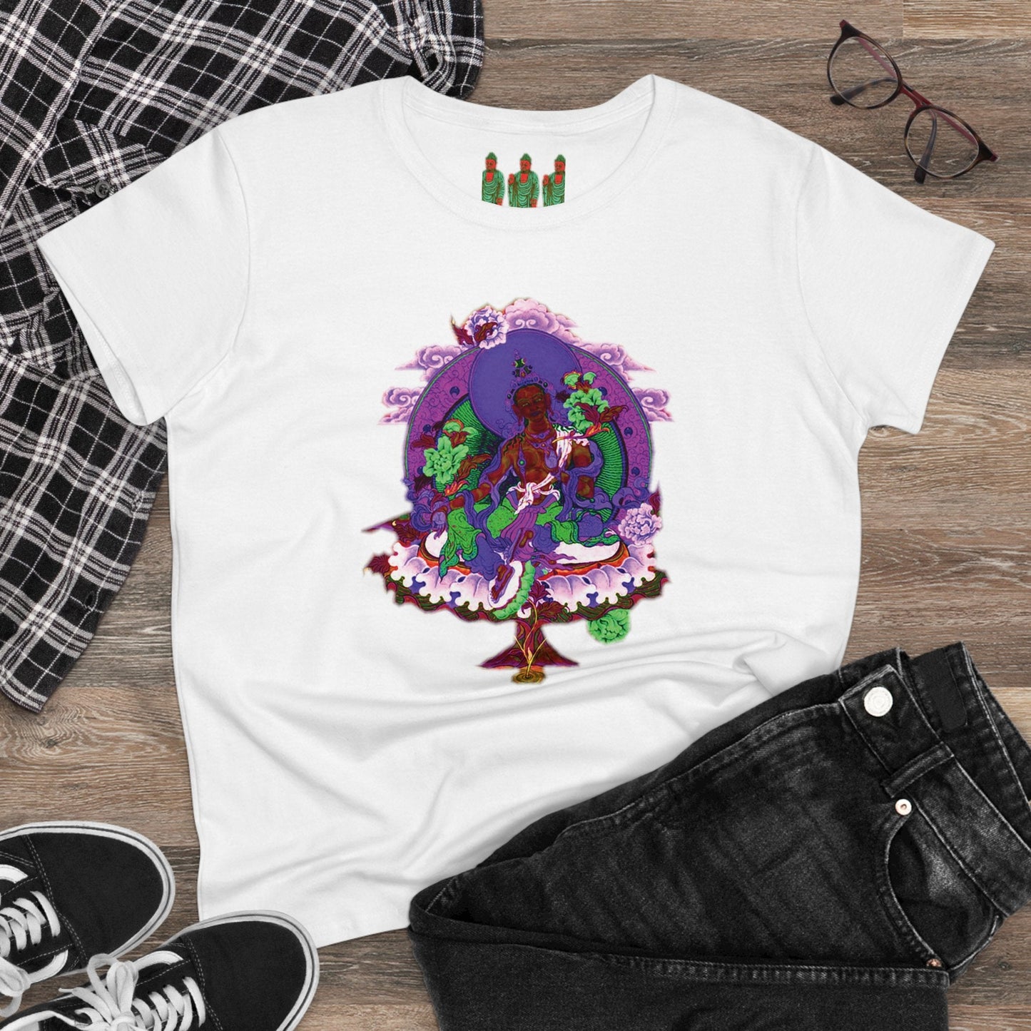 Buddha Pastel Sketch Women's Cotton Tee