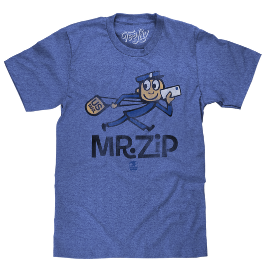 U.S. Mail Vintage Mr. Zip T-Shirt - Blue