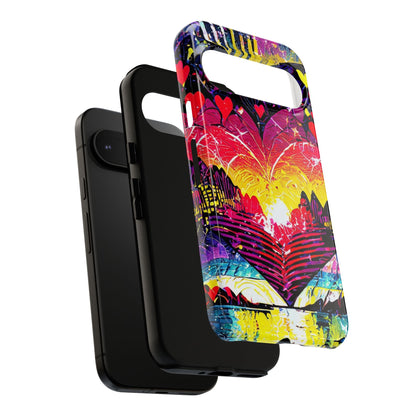 Vibrant Heart Sunset Tough Phone Case