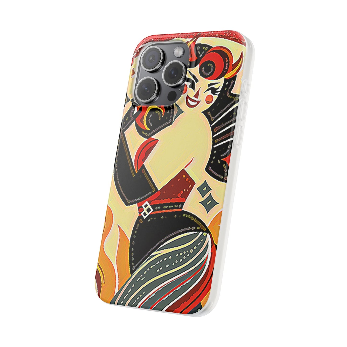 Red & Black Female Devil Flexi Phone Case