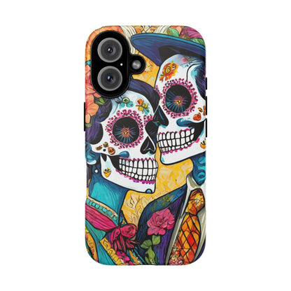 Loving Sugar Skull Couple Tough Phone Case