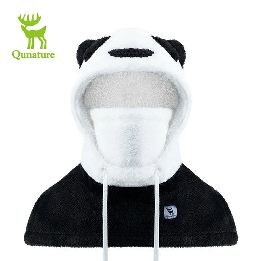 Qunature Panda Head Cover | Adorable Parent-Child Winter Wear