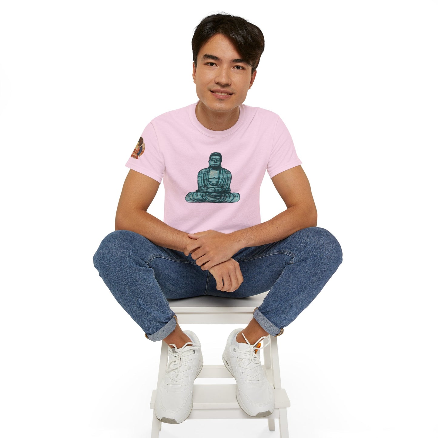 Fine Art Buddha Chalk Drawing Print Unisex Ultra Cotton Tee