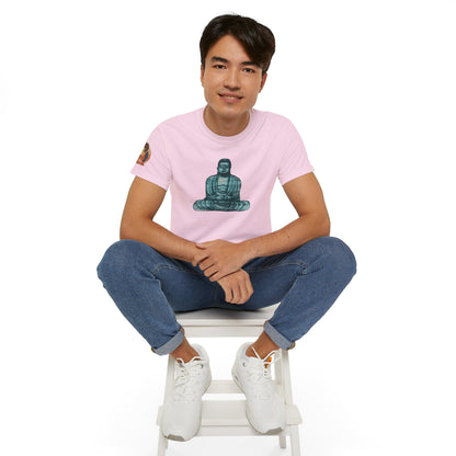 Fine Art Buddha Chalk Drawing Print Unisex Ultra Cotton Tee