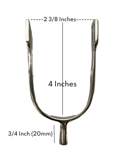 AJ Tack Ladies Stainless Steel Prince of Wales English Spurs