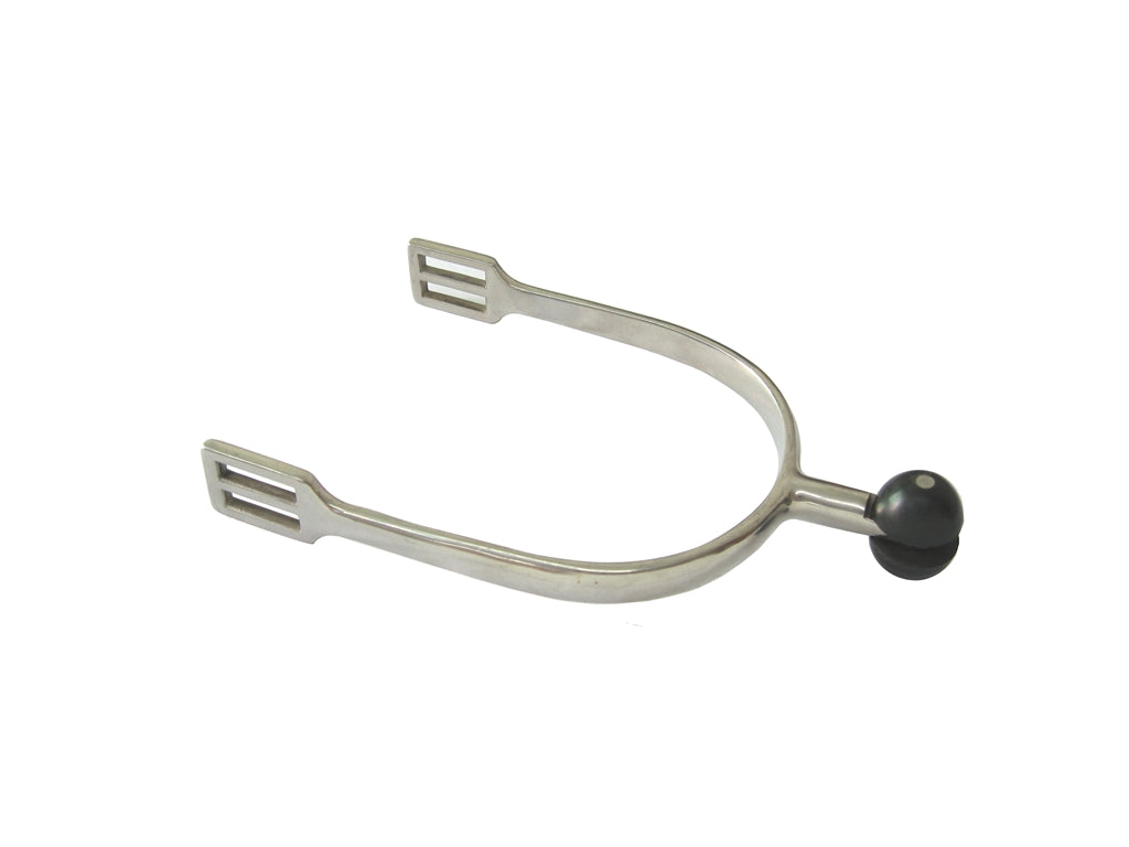 AJ Tack Men's Stainless Steel Soft Touch Rubber Roller Ball English Spurs