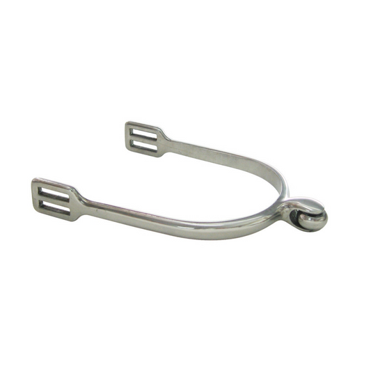 AJ Tack Men's Stainless Steel Soft Touch Smooth Roller English Spurs