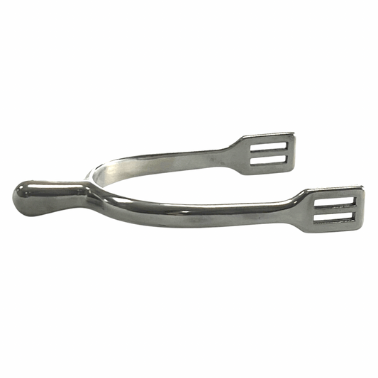 AJ Tack Ladies Stainless Steel Smooth Knob Dressage Spurs