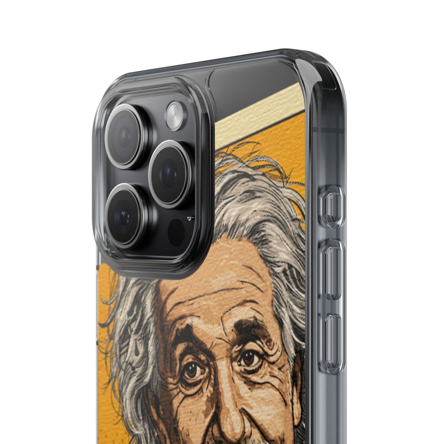 Edgy Einstein Clear Phone Cases