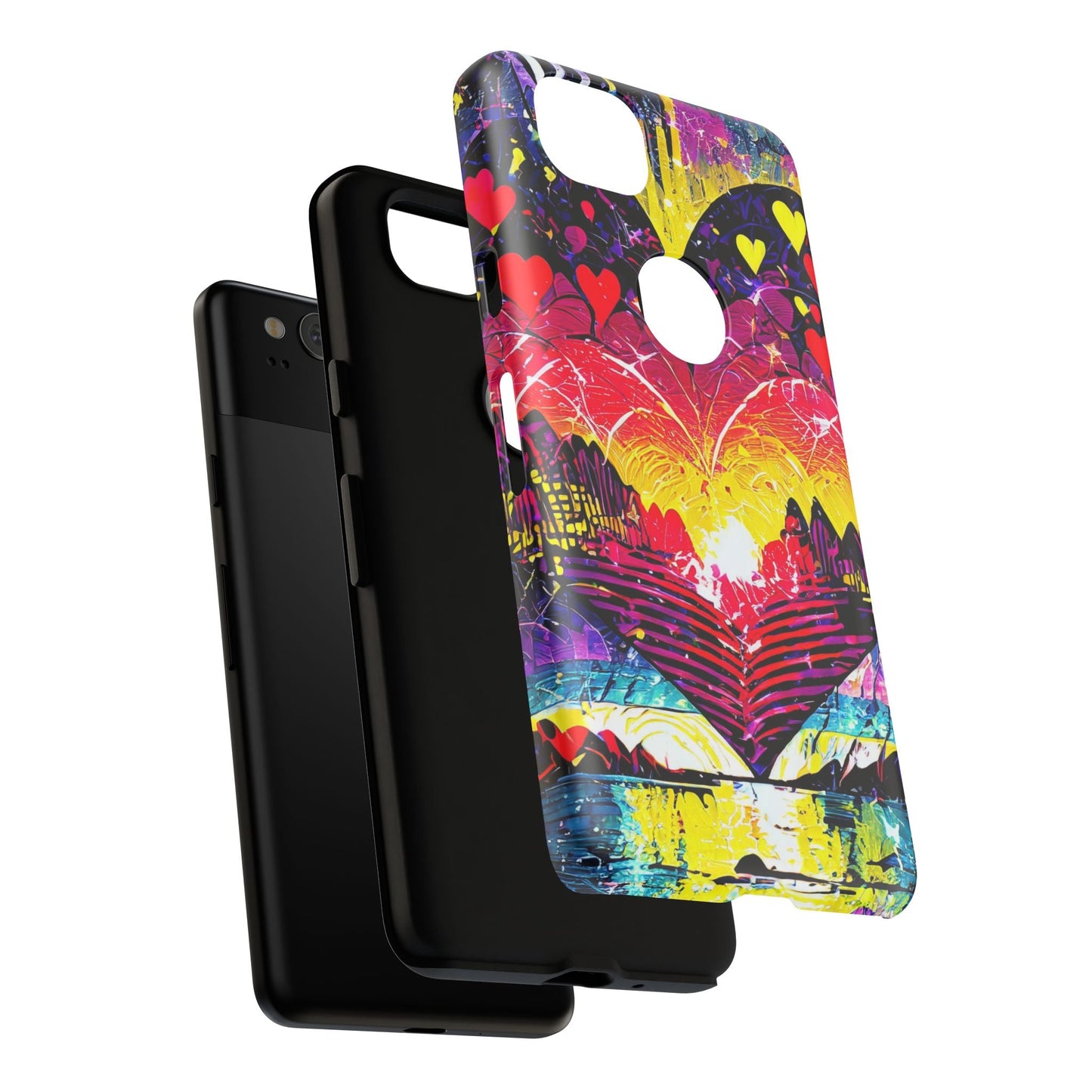 Vibrant Heart Sunset Tough Phone Case