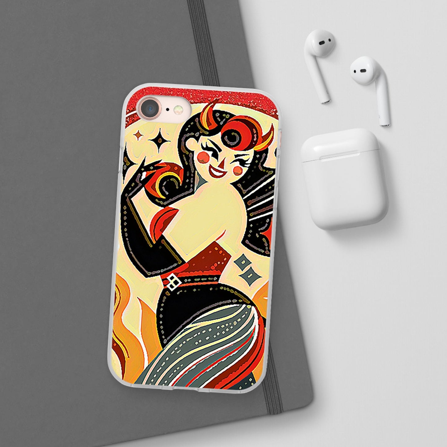 Red & Black Female Devil Flexi Phone Case
