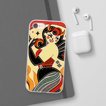 Red & Black Female Devil Flexi Phone Case