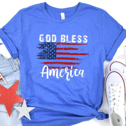 God Bless America Distressed Flag T-shirt