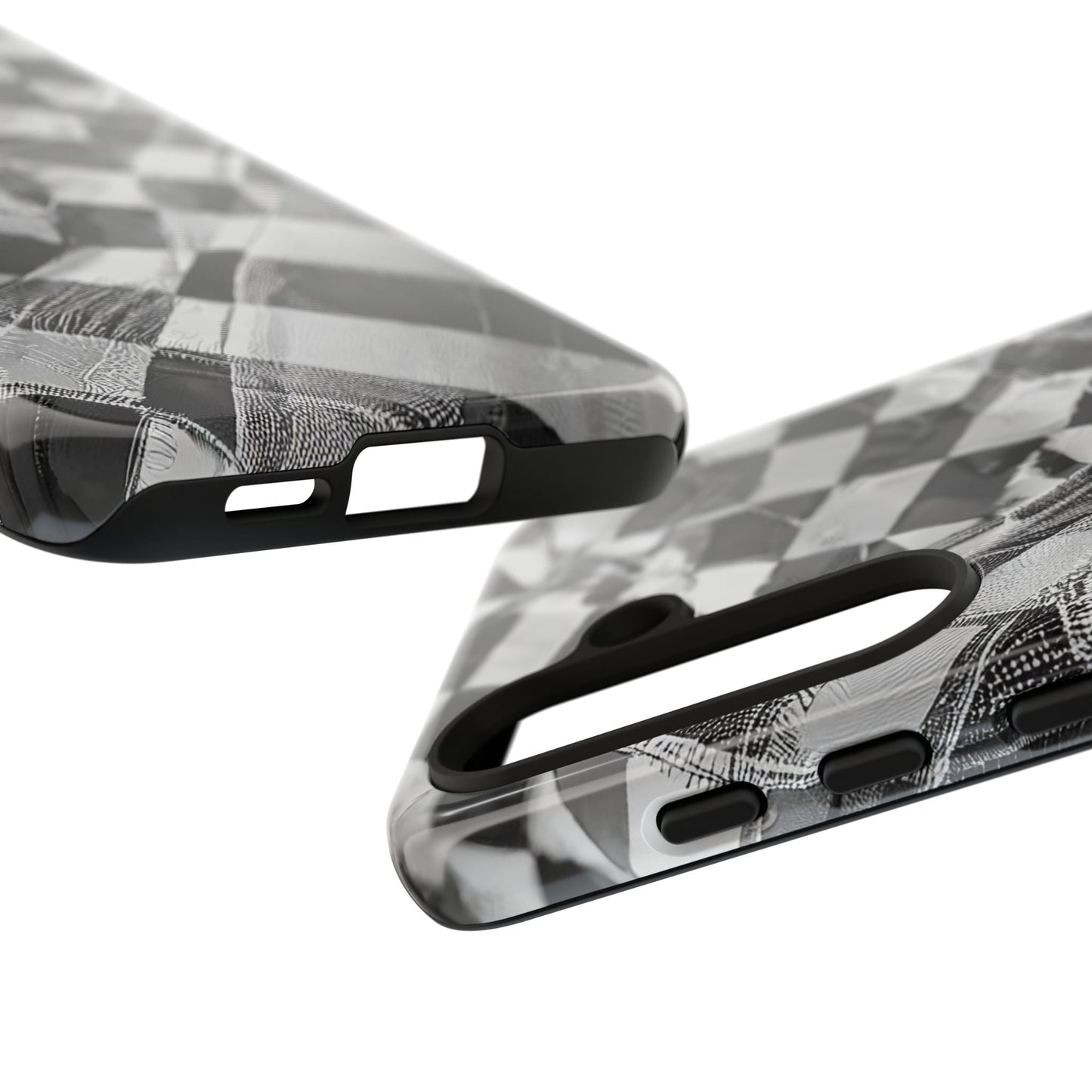 Abstract Checker Print Tough Phone Case