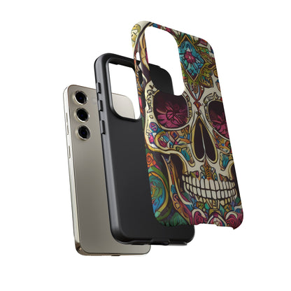 Colorful Sugar Skull Tough Phone Case