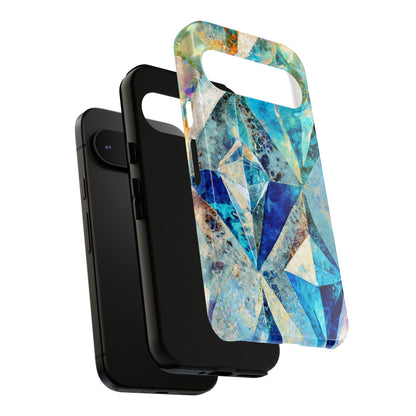 Diamond Blue Abstract Tough Phone Case
