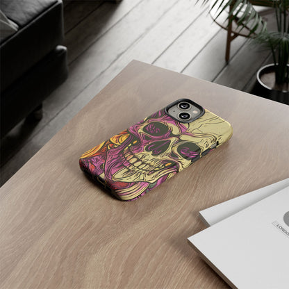Abstract Purple Skull Tough Phone Case