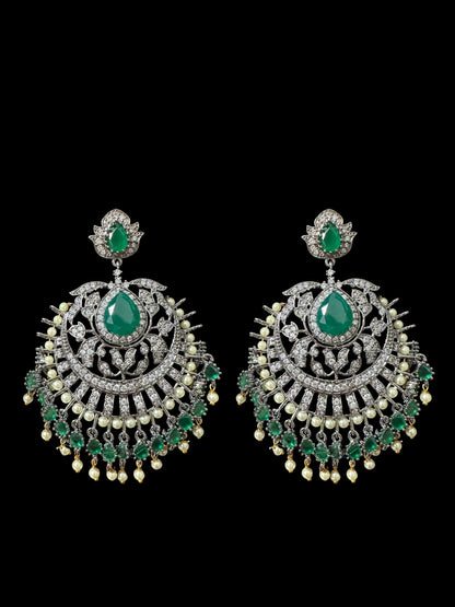 ERTK201 Victorian earrings tika - green ( SHIPS IN 2 WEEKS  )