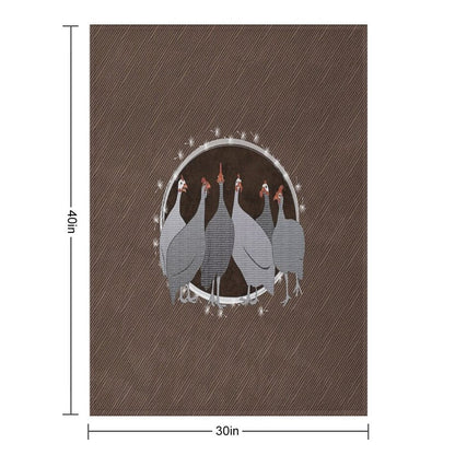 Helmeted Guineafowl Throw Blanket