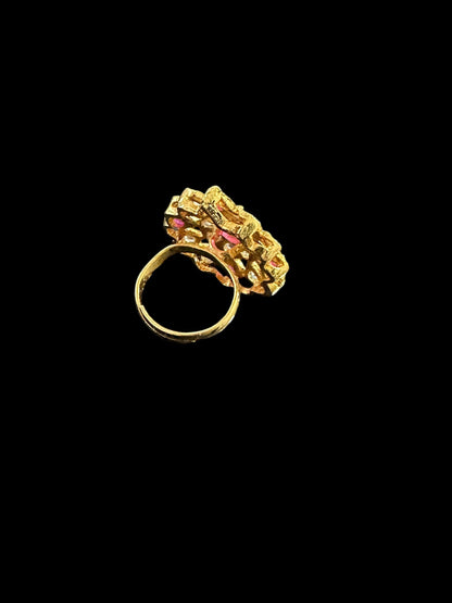 DJR7 Rida  statement  ring in ruby    ( READY TO SHIP )
