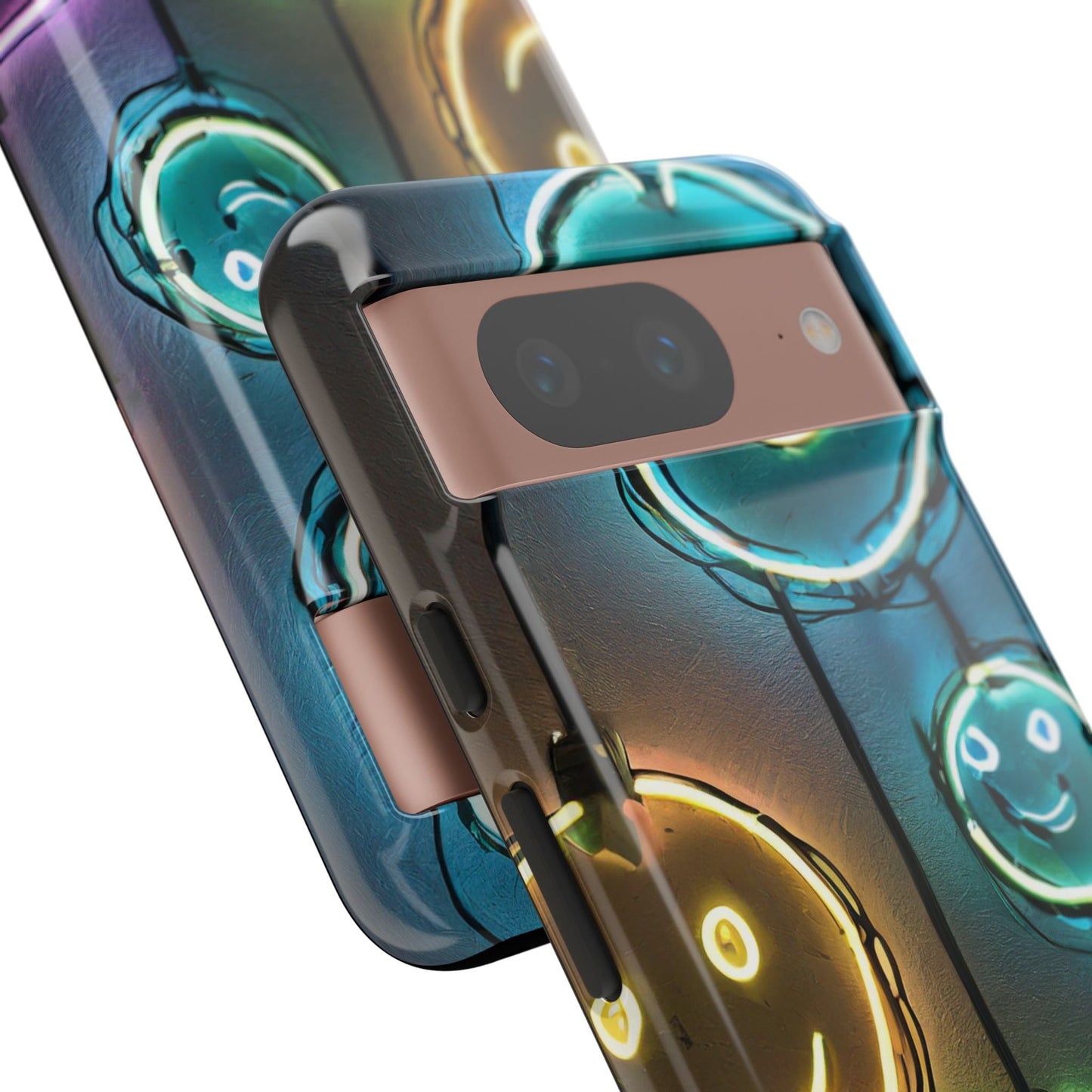 Colorful Neon Smiley Face Phone Case - Tough & Stylish Protection