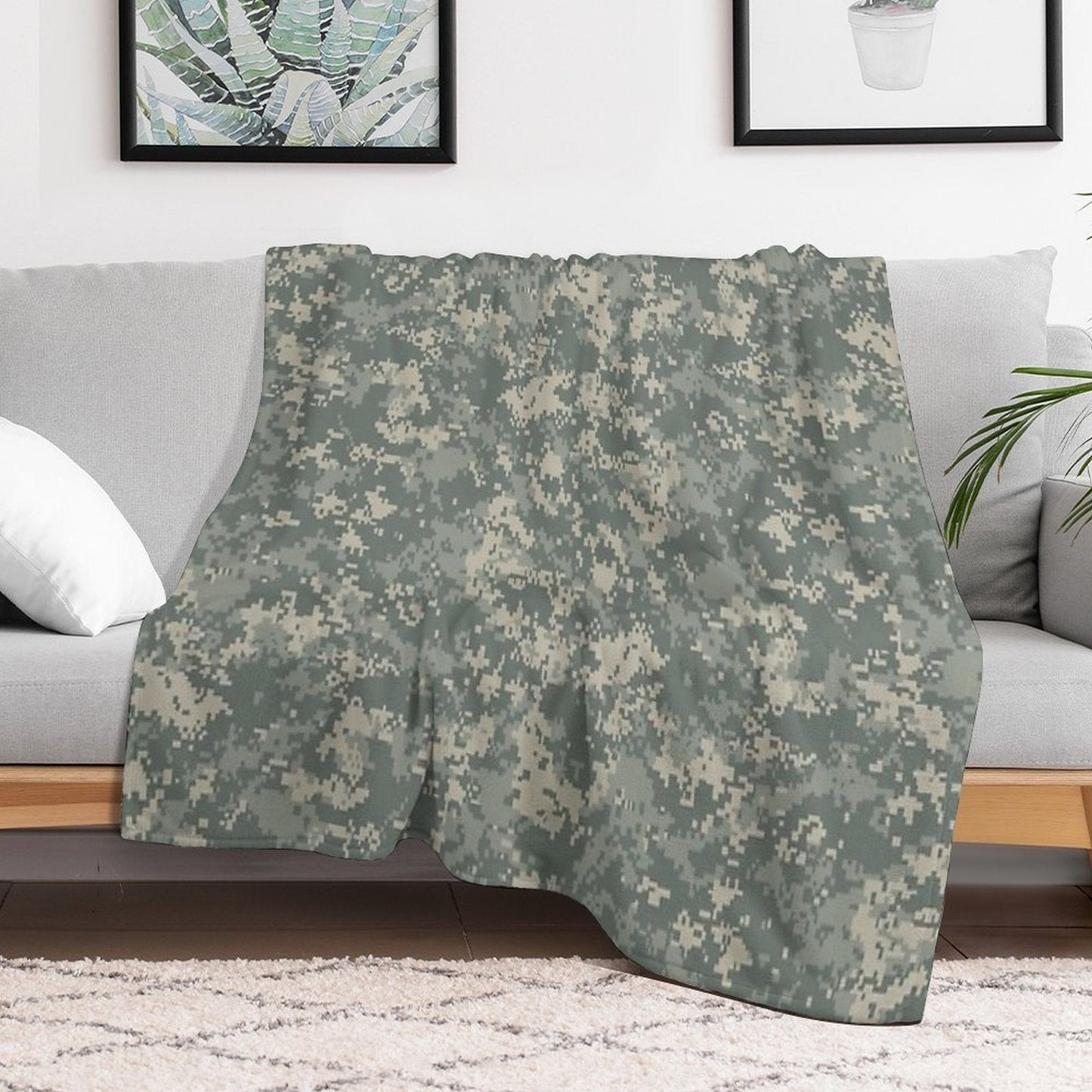 Army ACU Camouflage Throw Blanket