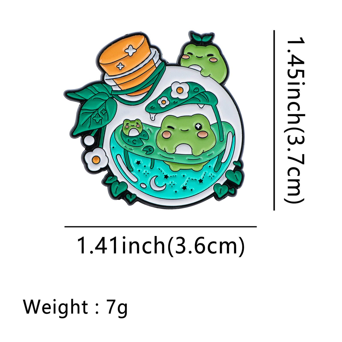 Cute Frog Terrarium Enamel Pins