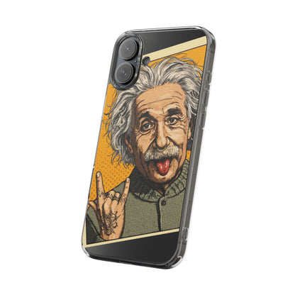 Edgy Einstein Clear Phone Cases