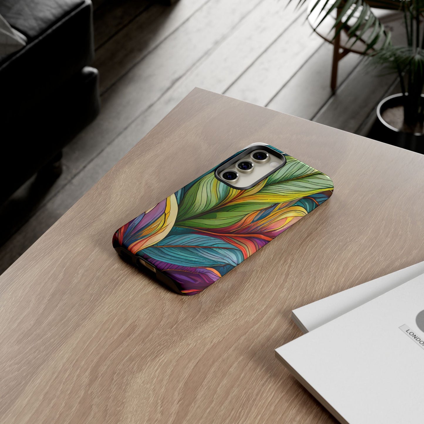 Vibrant Tropical Leaf Tough Phone Case