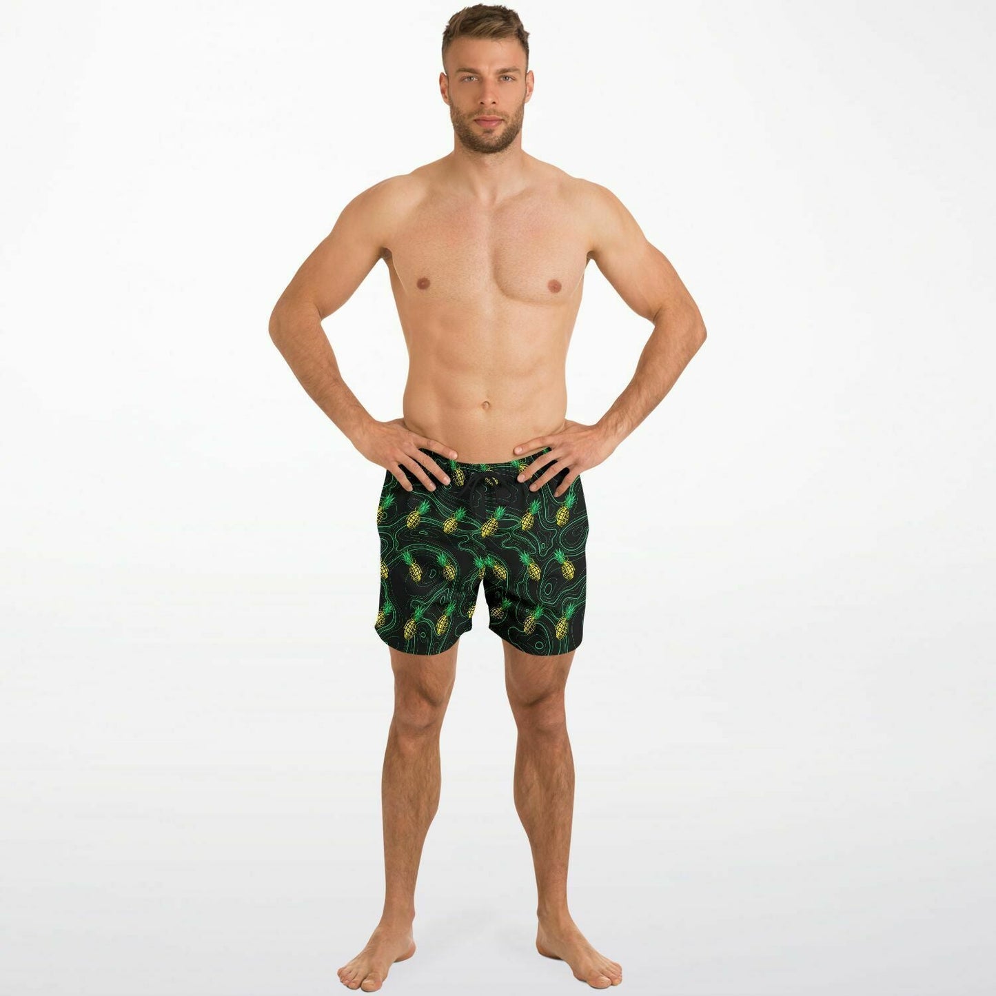 Rad Palm Pineapple Death Swim Trunks