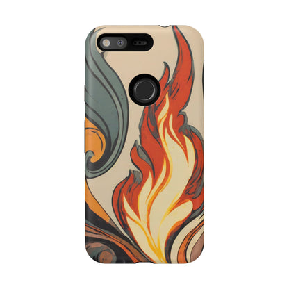 Artistic Flames Abstract Tough Phone Case